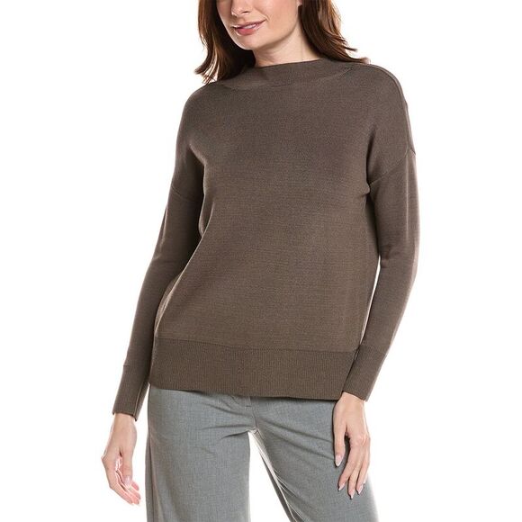 Lafayette 148 New York WomensRelaxed Wide Stripe Sweater,...